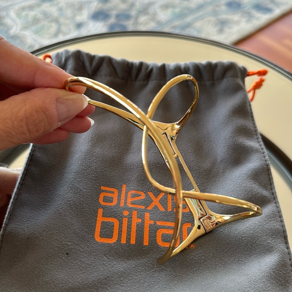 ALEXIS BITTAR Gold Hinged Bracelet